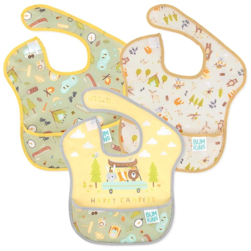 Bumkins SuperBib 3 Pack: Happy Campers