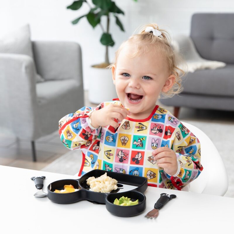 Sleeved Bib: Mickey & Friends Check Mates made by Bumkins