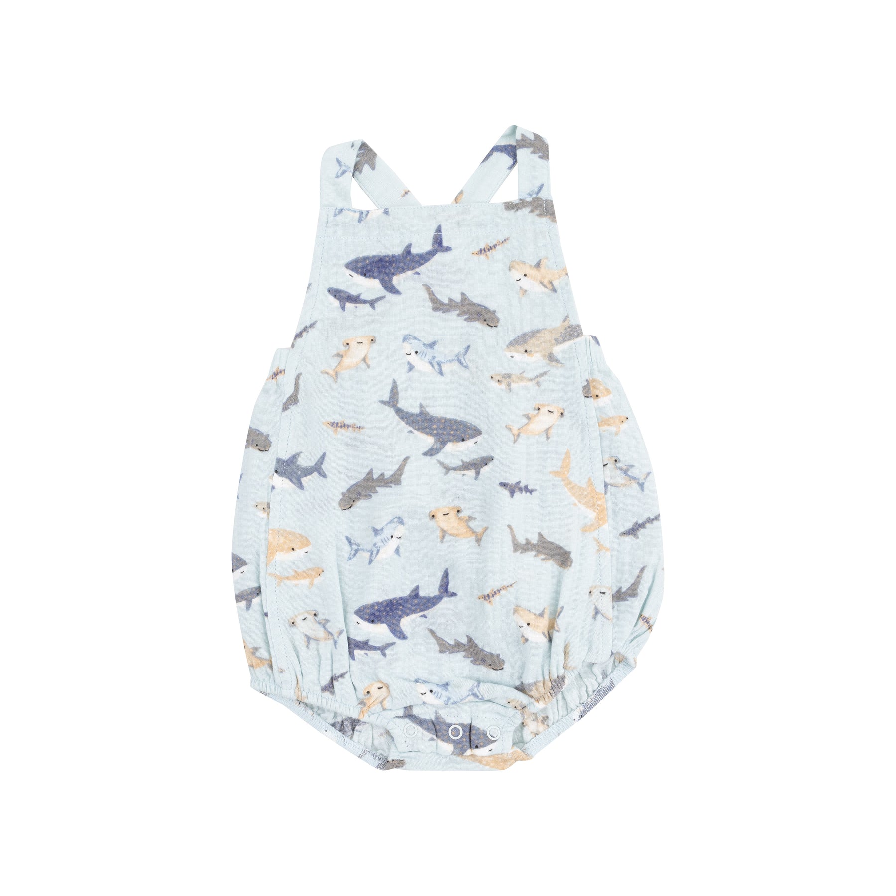 Angel Dear Sharks Muslin Retro Sunsuit