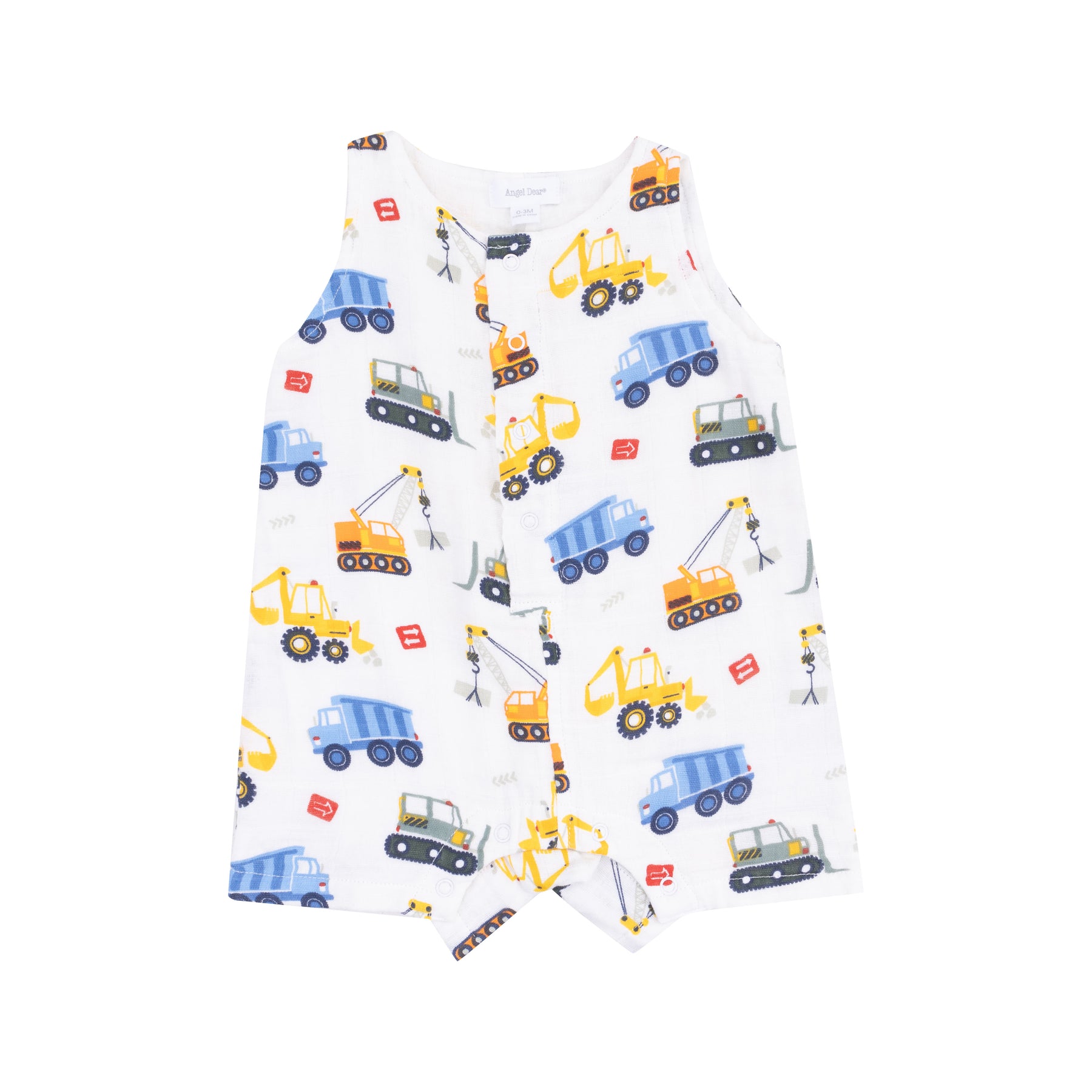 Angel Dear Cool Construction Muslin Sleeveless Shortie Romper