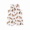 Angel Dear Horses Muslin Sleeveless Shortie Romper