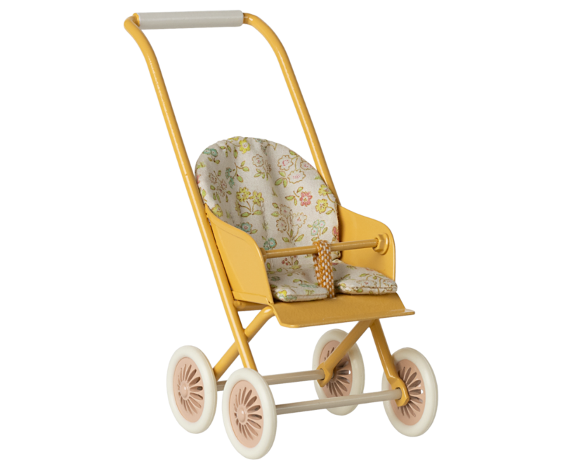 Maileg Micro Stroller In Yellow