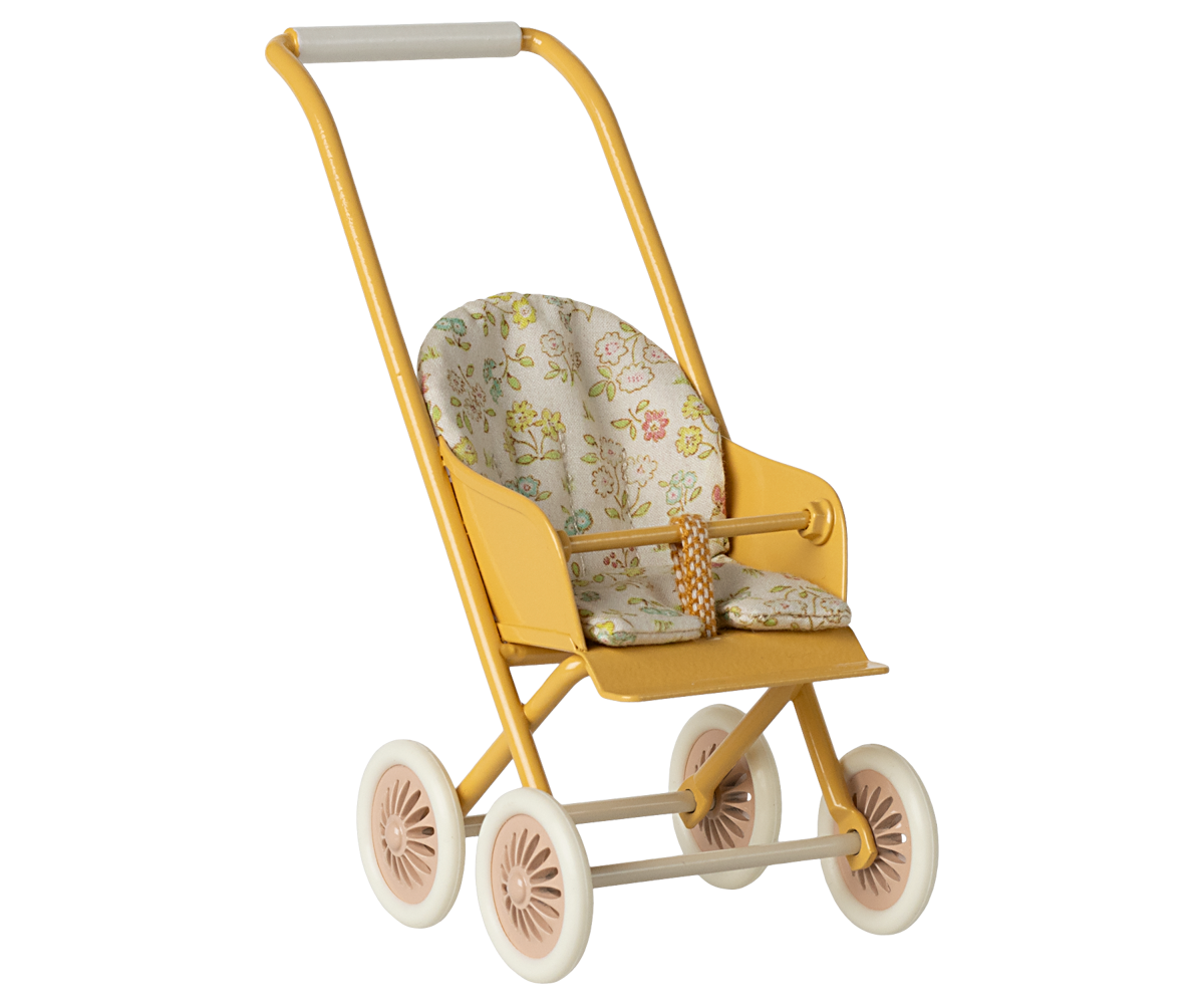 Maileg Micro Stroller In Yellow