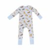 Best Friend Dogs Blue Bamboo Viscose Zipper Romper from Angel Dear