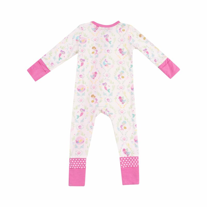 Mermaids Bamboo Viscose Zipper Romper from Angel Dear