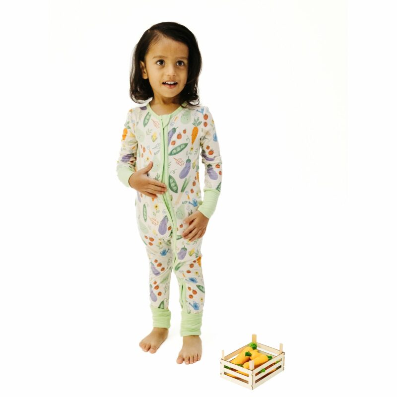 Veggie Patch Bamboo Viscose Zipper Romper