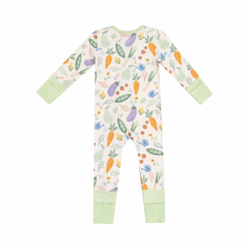 Veggie Patch Bamboo Viscose Zipper Romper from Angel Dear