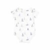 Sailboats Blue Bamboo Viscose Short Sleeve Bodysuit from Angel Dear