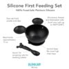 Bumkins Silicone First Feeding Set: Mickey Mouse Classic Black available at Blossom