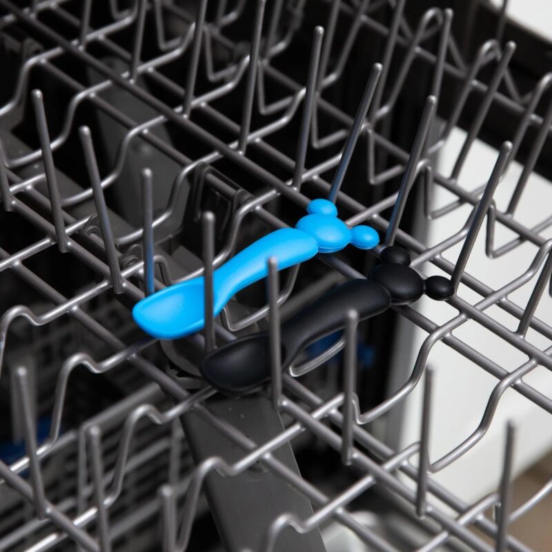 Silicone Dipping Spoons: Mickey Mouse (Black and Blue) made by Bumkins