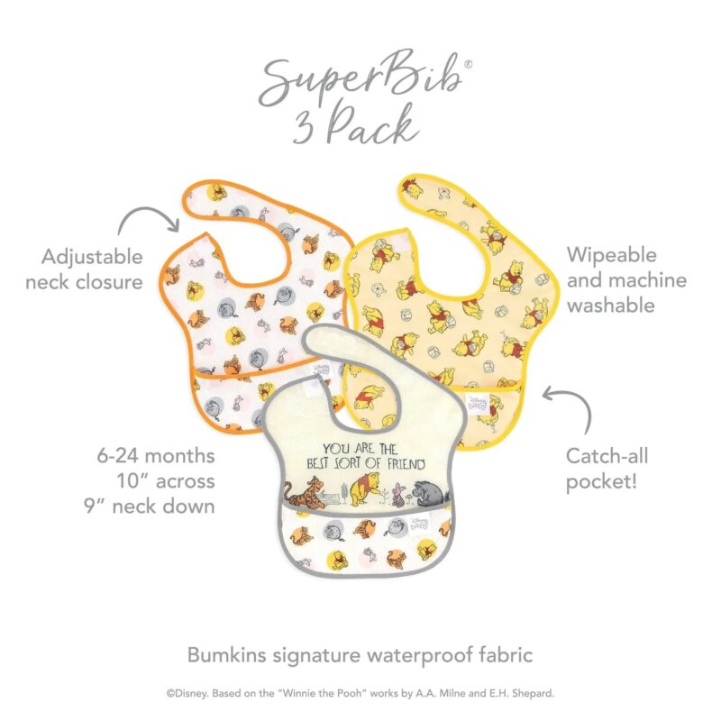 Bumkins SuperBib 3 Pack: Pooh Bear and Friends part of our  collection