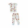 Angel Dear Baseball Bamboo Viscose Short Sleeve Loungewear Set