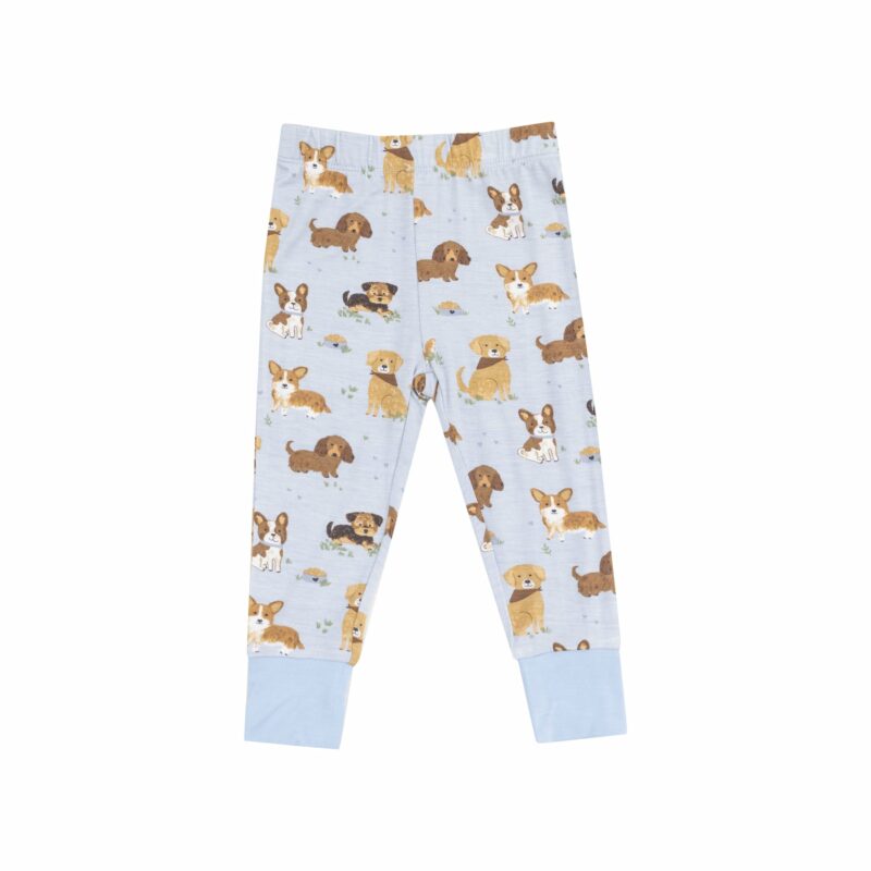 Best Friend Dogs Blue Bamboo Viscose Short Sleeve Loungewear Set