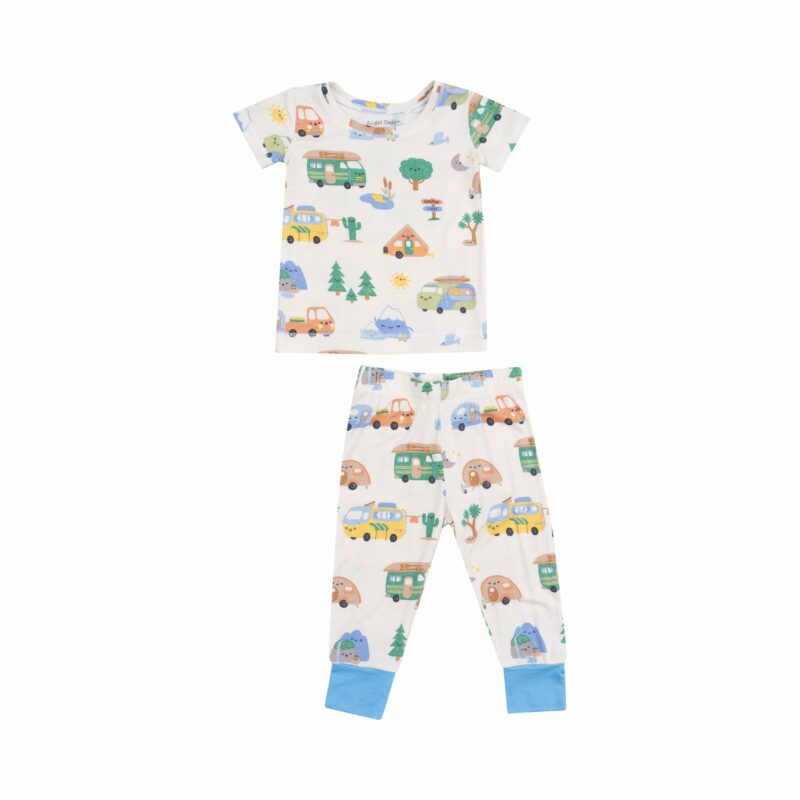 Angel Dear Friendly Campers Bamboo Viscose Short Sleeve Loungewear Set