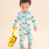 Birdie Bean Hard Hat Hounds Bamboo Viscose Convertible Romper