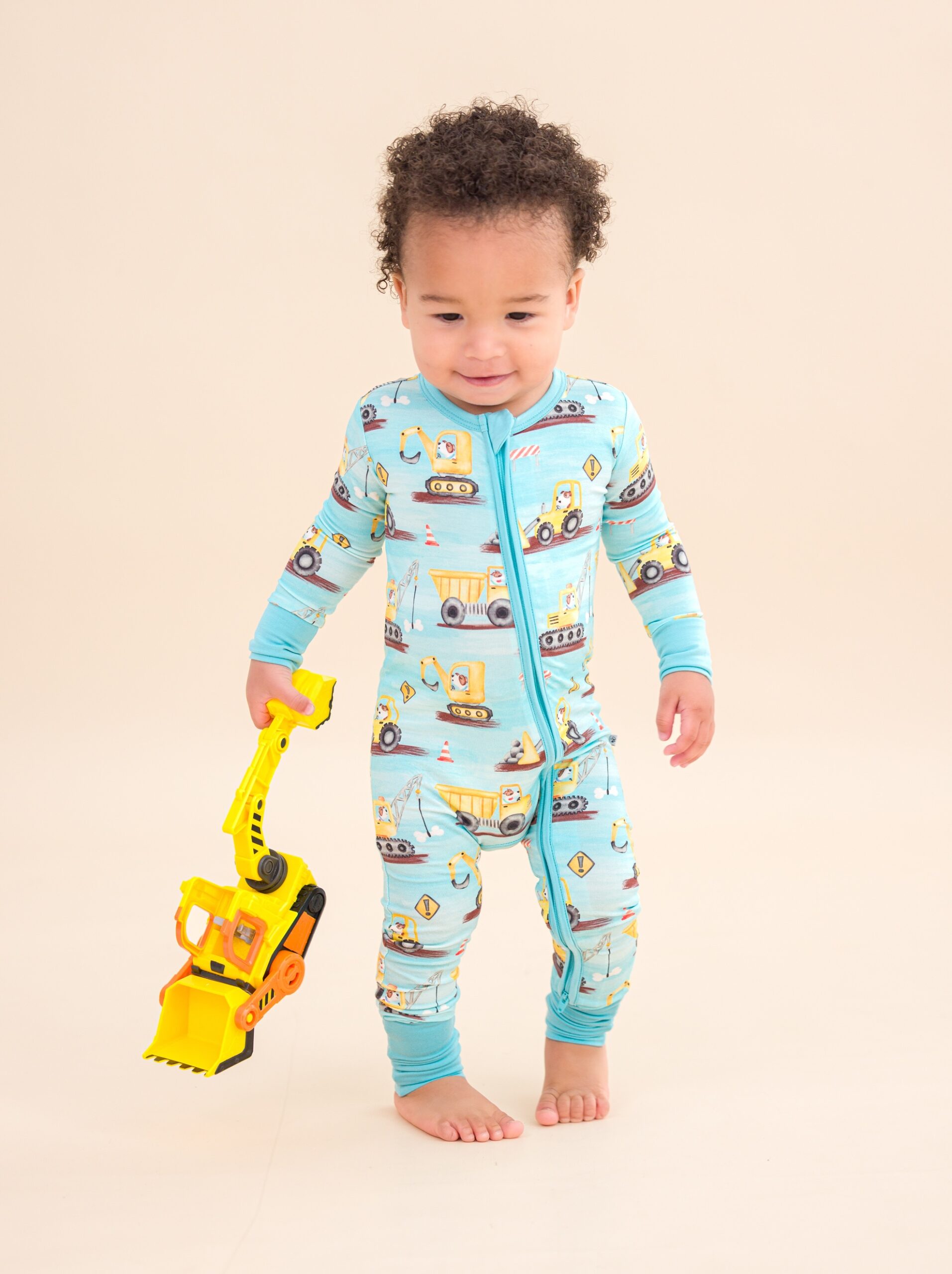 Birdie Bean Hard Hat Hounds Bamboo Viscose Convertible Romper