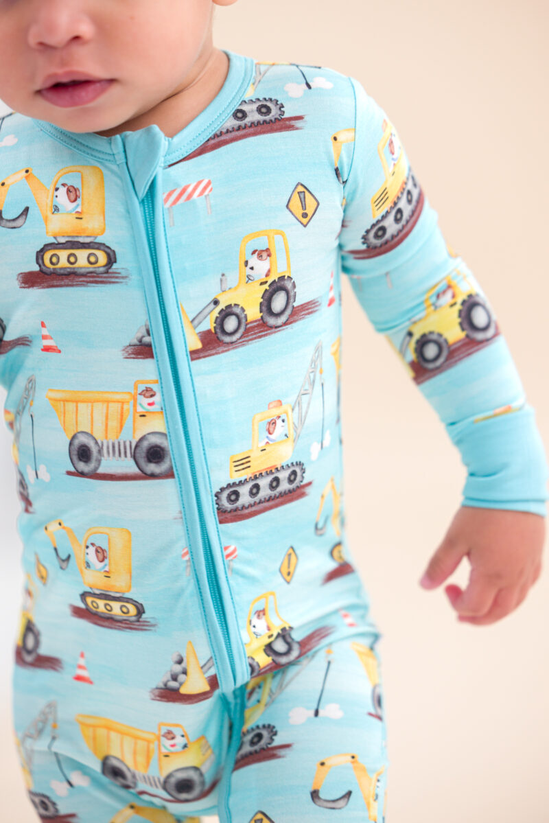 Hard Hat Hounds Bamboo Viscose Convertible Romper available at Blossom