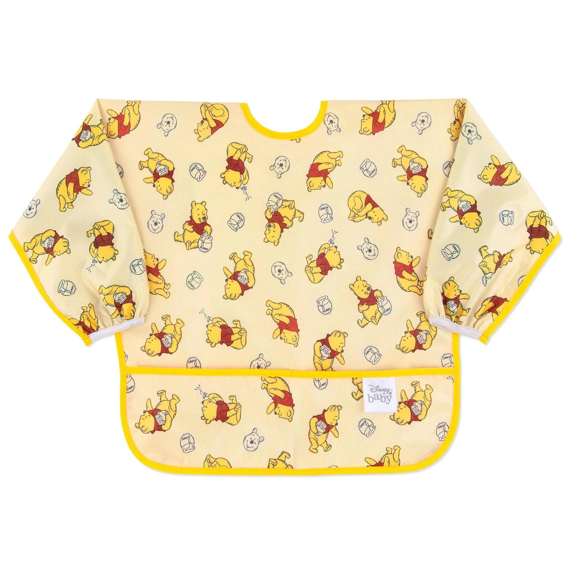 Bumkins Sleeved Bib: Winnie Loves Hunny