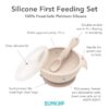 Bumkins Silicone First Feeding Set: Sand available at Blossom