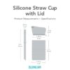 Bumkins Silicone Straw Cup with Lid: Blue available at Blossom