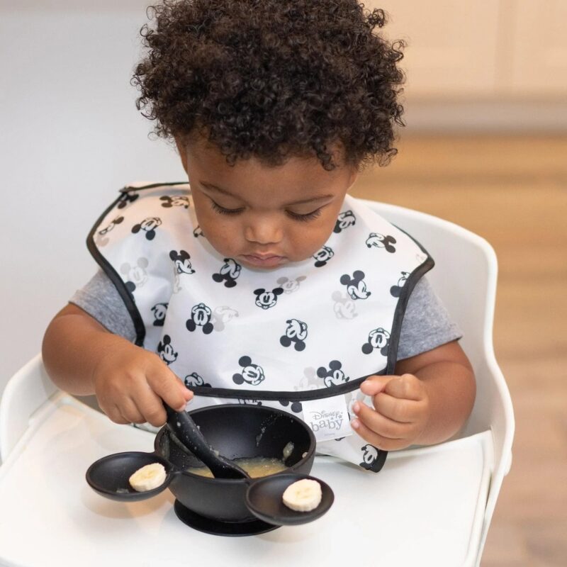 Silicone First Feeding Set: Mickey Mouse Classic Black made by Bumkins