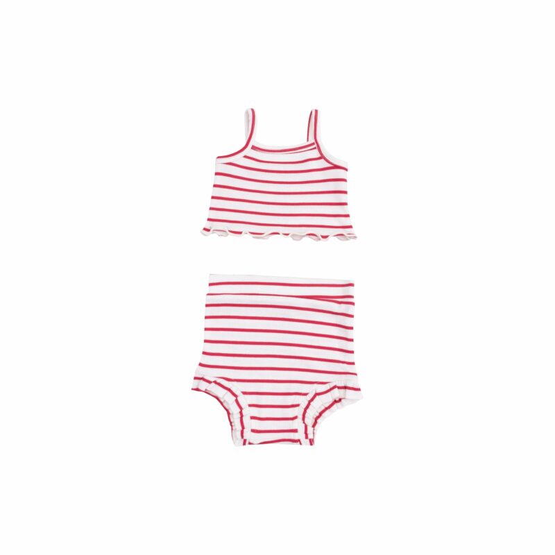 Angel Dear Stripe Vintage Red Tank Top & High Waisted Short