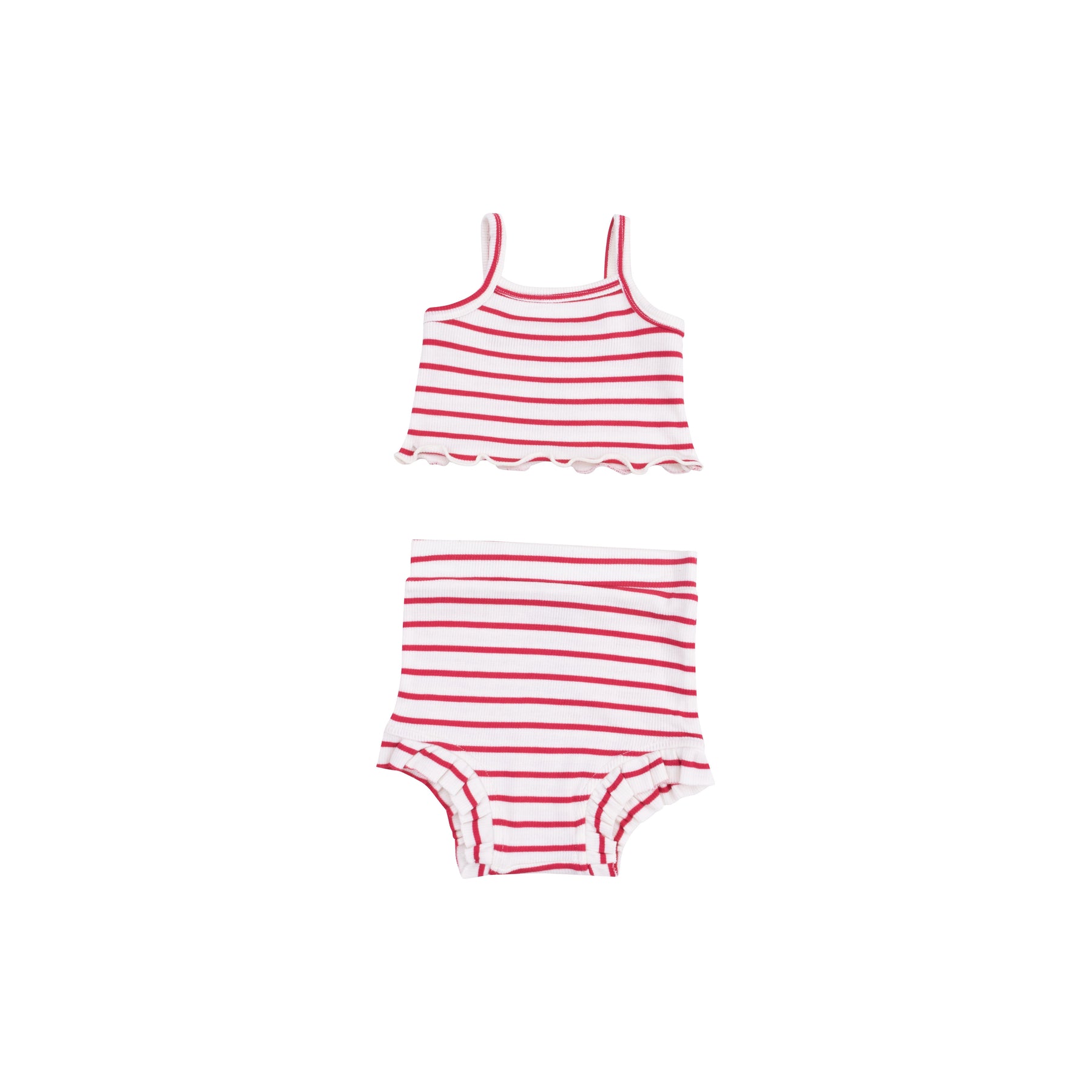 Angel Dear Stripe Vintage Red Tank Top & High Waisted Short