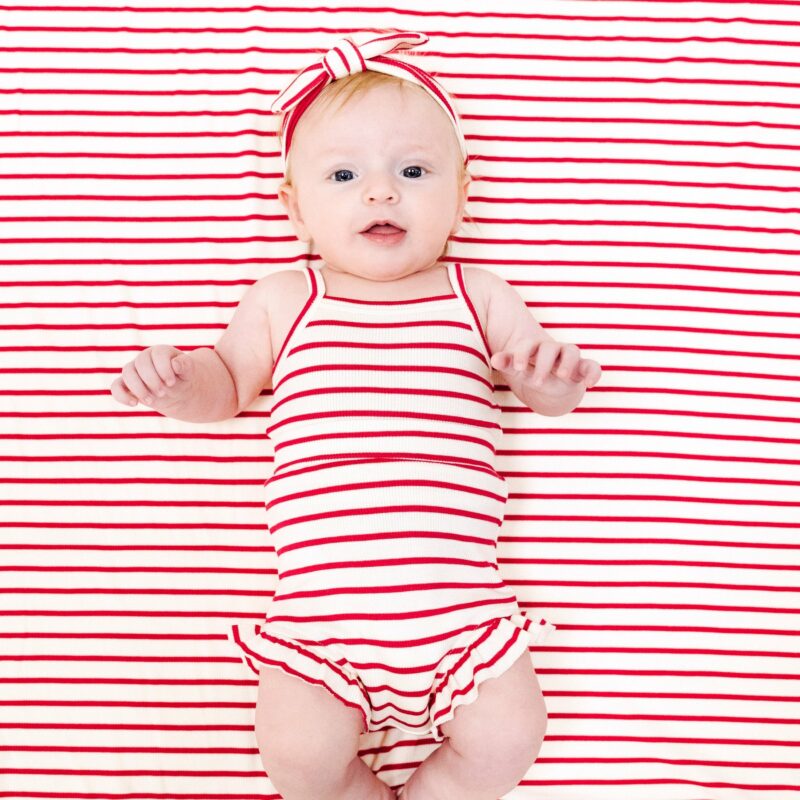 Stripe Vintage Red Tank Top & High Waisted Short from Angel Dear