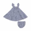 Navy Gingham Muslin Twirly Sundress from Angel Dear