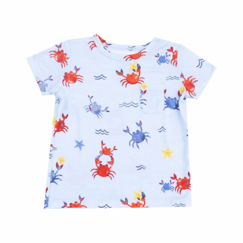 Crayon Crabs Crew Neck Tee and Short from Angel Dear