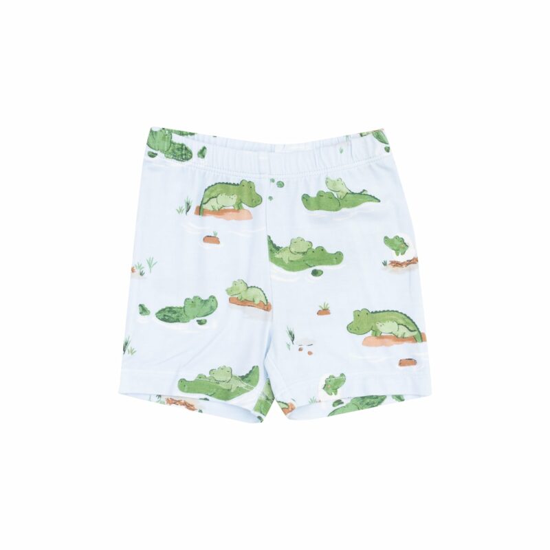 Alligator Blue Bamboo Viscose Loungewear Short Set