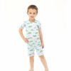 Alligator Blue Bamboo Viscose Loungewear Short Set available at Blossom