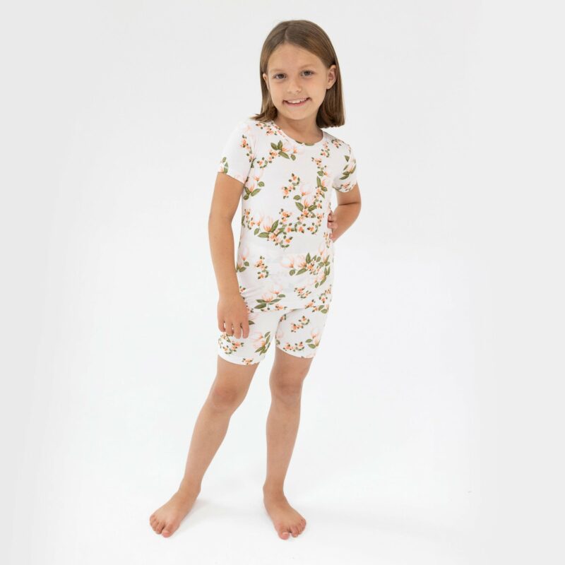 Floating Magnolia Bamboo Viscose Loungewear Short Set available at Blossom