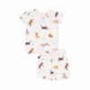 Angel Dear Watercolor Puppies Bamboo Viscose Loungewear Short Set