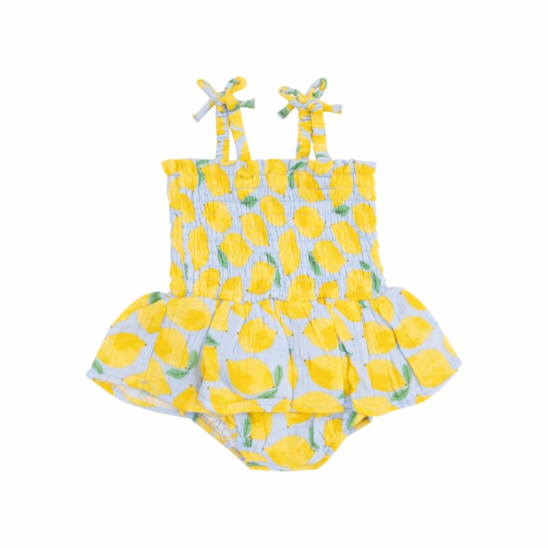 Sunny Lemons Muslin Smocked Bubble With Skirt from Angel Dear