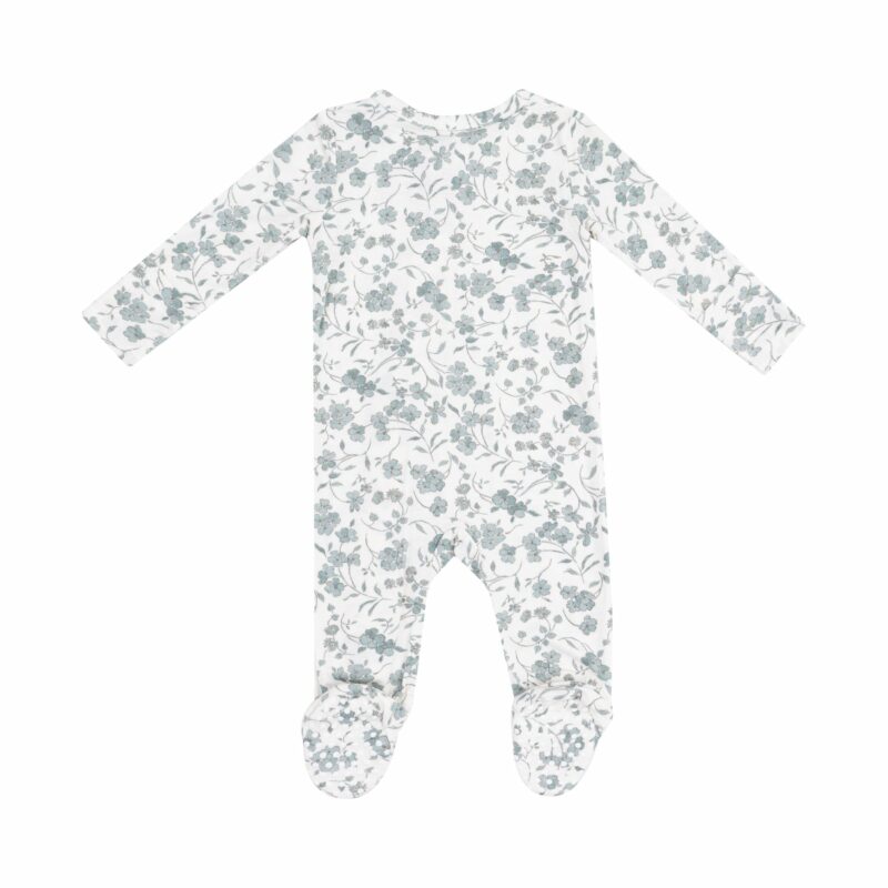 Baby's Breathe Floral Bamboo Viscose Zipper Footie from Angel Dear