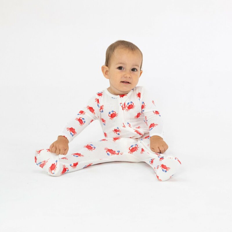 Crabby Cuties Zipper Footie