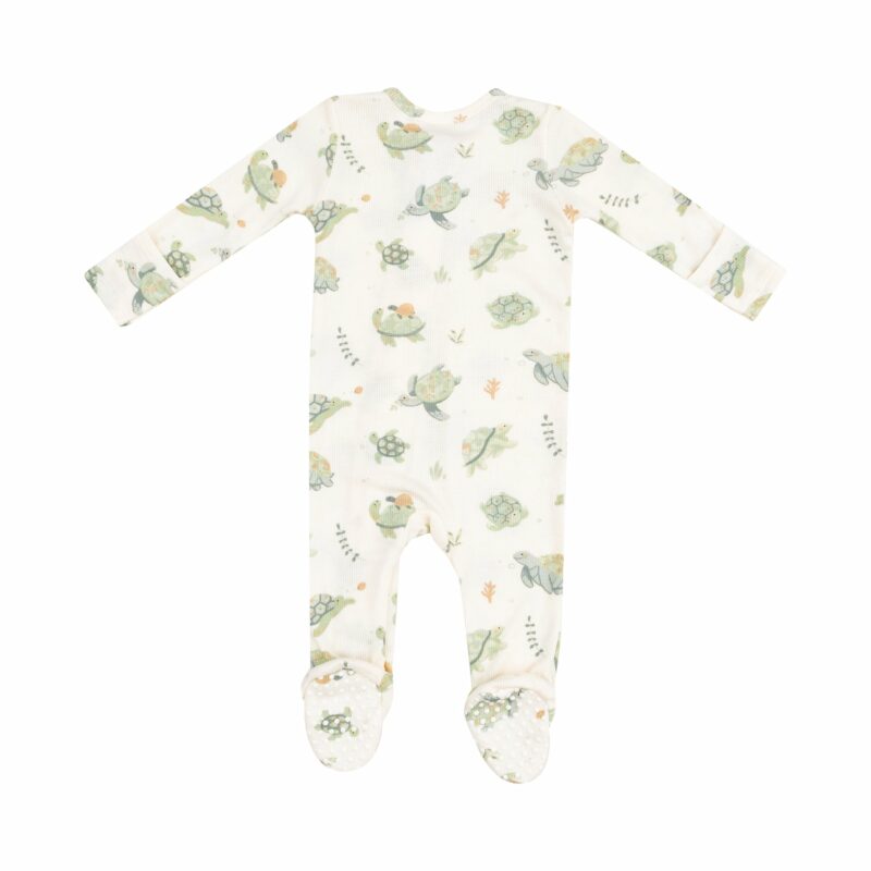 Sea Turtles Bamboo Viscose Zipper Footie from Angel Dear