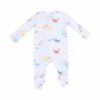 Sea Stripes Bamboo Viscose Zipper Footie from Angel Dear