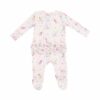 Mermaids Bamboo Viscose Zipper Ruffle Back Footie from Angel Dear
