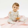 Pretty Ponies Bamboo Viscose Zipper Ruffle Back Footie