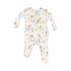 Angel Dear Pretty Ponies Bamboo Viscose Zipper Ruffle Back Footie