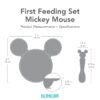 Bumkins Silicone First Feeding Set: Mickey Mouse Classic Black