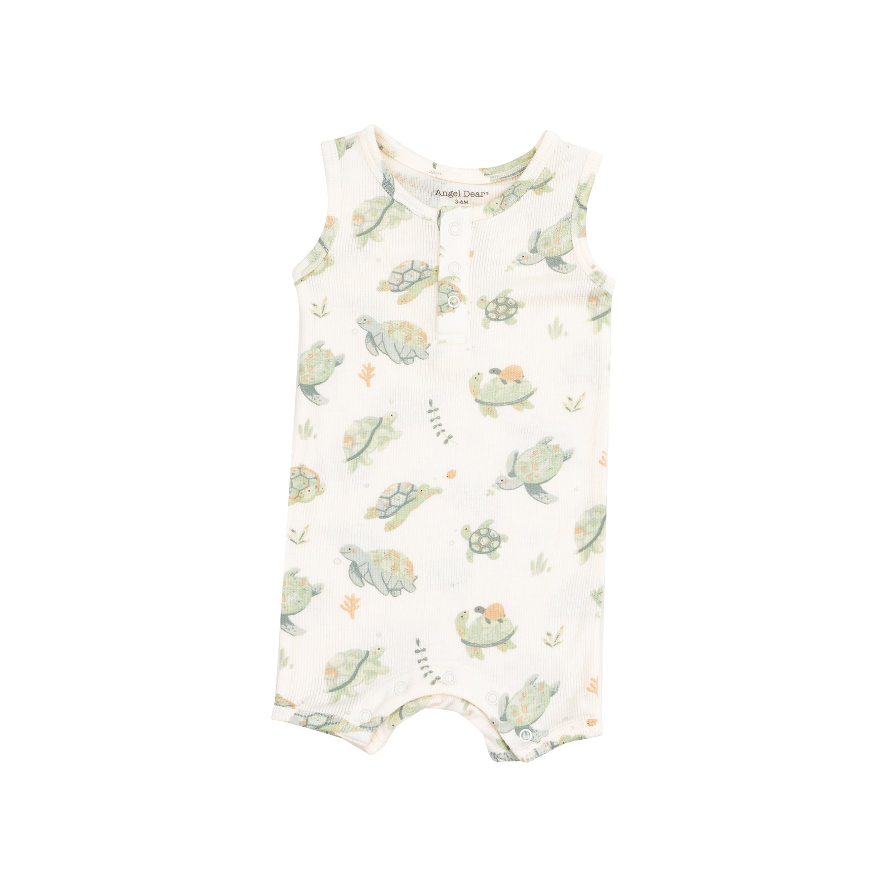 Angel Dear Sea Turtles Bamboo Viscose Sleevless Shortie Romper