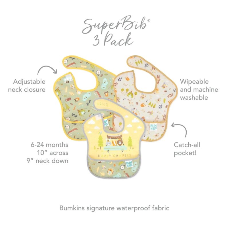Bumkins SuperBib 3 Pack: Happy Campers part of our  collection