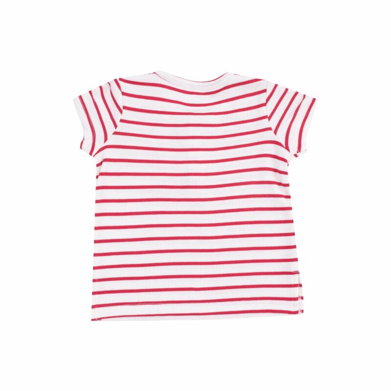 Stripe Vintage Red Shirt Rib And Short French Terry