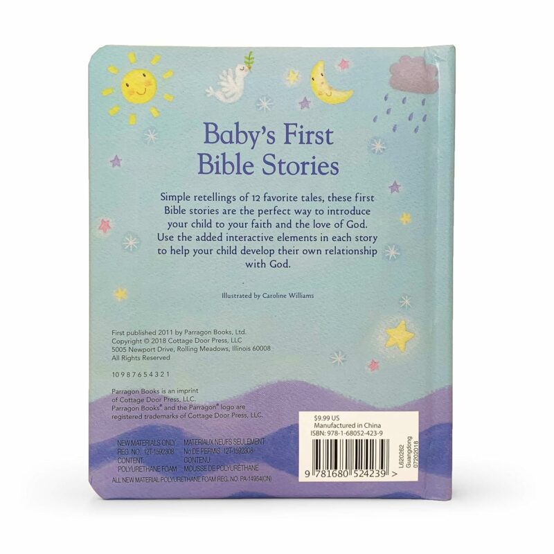 Baby's First Bible Stories Board Book Children's Books