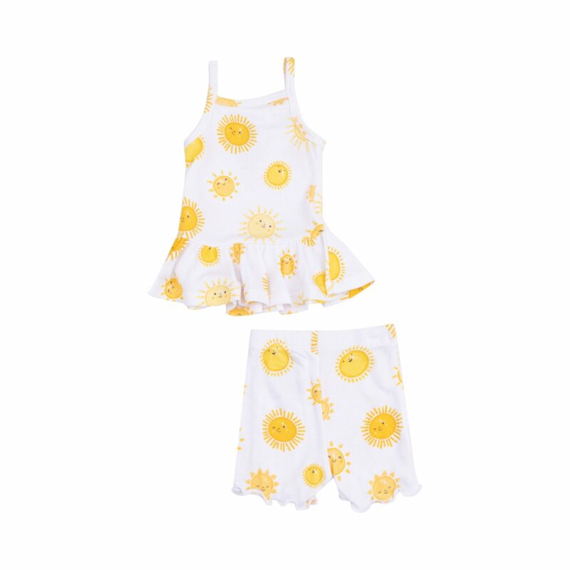 Happy Suns Peplum Tank and Bike Short from Angel Dear