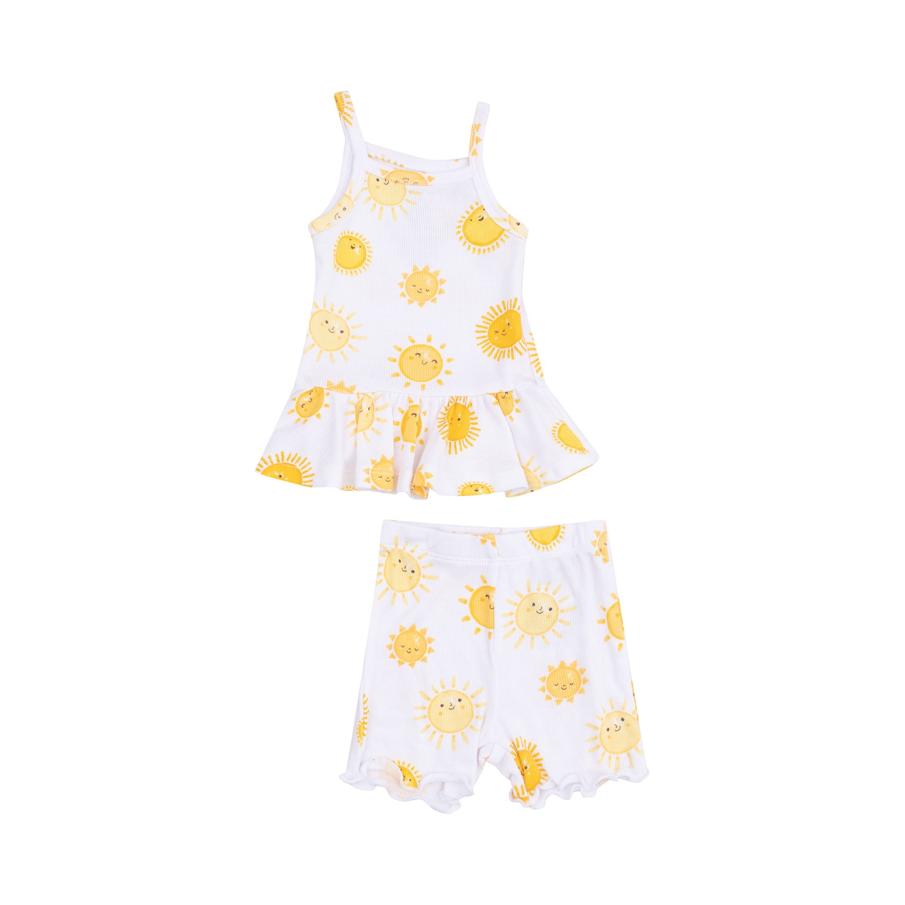 Angel Dear Happy Suns Peplum Tank and Bike Short