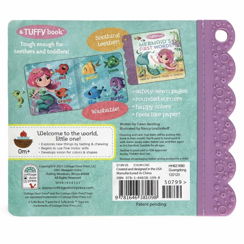 Mermaid's First Words Tuffy Teether Indestructible Book Children's Books
